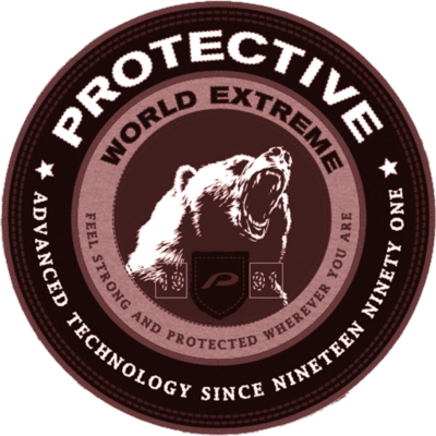 Früheres PROTECTIVE-Logo World Extreme mit Bär