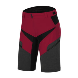 Shorts Herren P-Life is wild in Dunkelrot, Vorderansicht