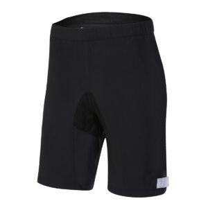 Regenhose Unisex P-Seattle Short in Schwarz, Vorderansicht