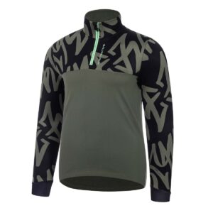 Langarmtrikot Herren P-Fire Tank in Oliv, Vorderansicht