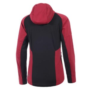 Softshelljacke Damen P-Off the Map W in Weinrot, Rückansicht