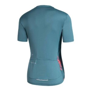 Radtrikot Damen P-Luckleaf in Petrol, Rückansicht