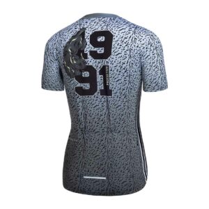 Radtrikot Damen P-Wild Cat in Schwarz, Rückansicht