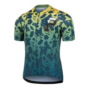 Radtrikot Herren P-Leaf in Petrol, Vorderansicht