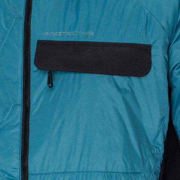 Bike Hybridisolationsjacke Herren P-Macro in Petrol, Detailansicht 3