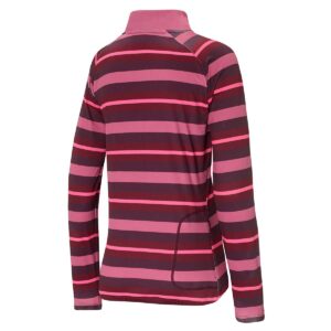 Langarmtrikot Damen P-Fergus LS in Weinrot, Rückansicht