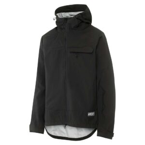 Regenjacke Herren P-Space Age in Schwarz, Vorderansicht