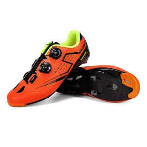 santic burton 2 0 mens carbon road bike shoes orange front.jpeg