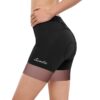 santic dyer womens bike shorts black fitting2.jpeg