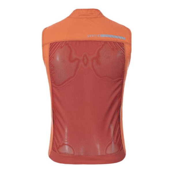 Santic Mario windabweisende Weste Unisex in Burned Orange, Rückansicht