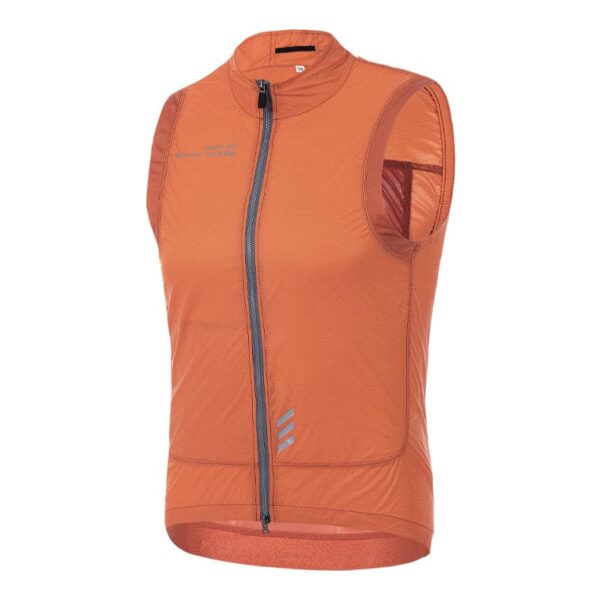 Santic Mario windabweisende Weste Unisex in Burned Orange, Seitenansicht