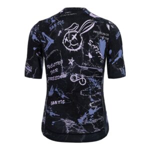 Santic Qio Jersey Unisex in Schwarz, Rückansicht