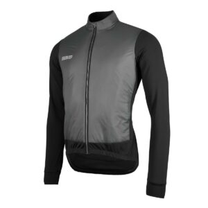 Hybridjacke Herren P-White Marble in Schwarz, Seitenansicht