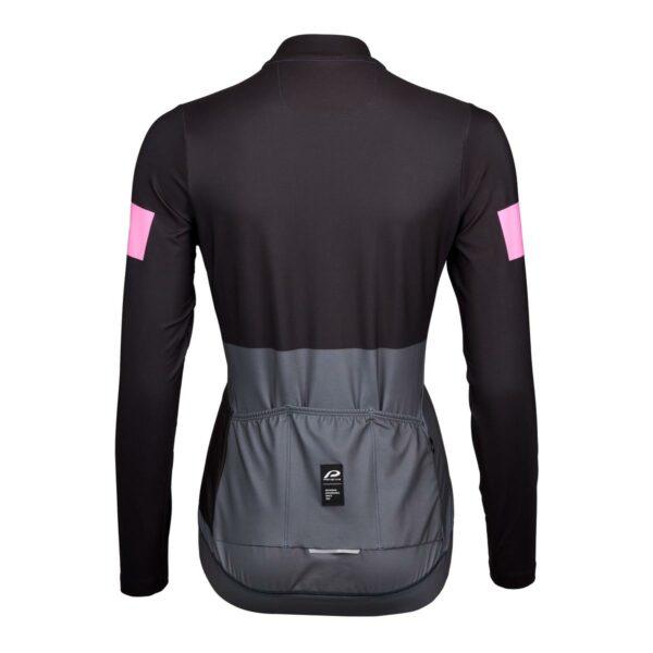 Langarmtrikot Damen P-Rush Rider W in Schwarz, Rückansicht