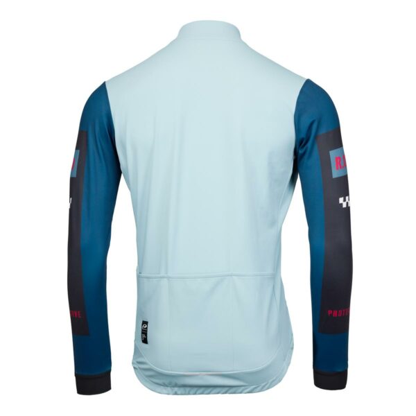Langarmtrikot Herren P-Jameson in Himmelblau, Rückansicht