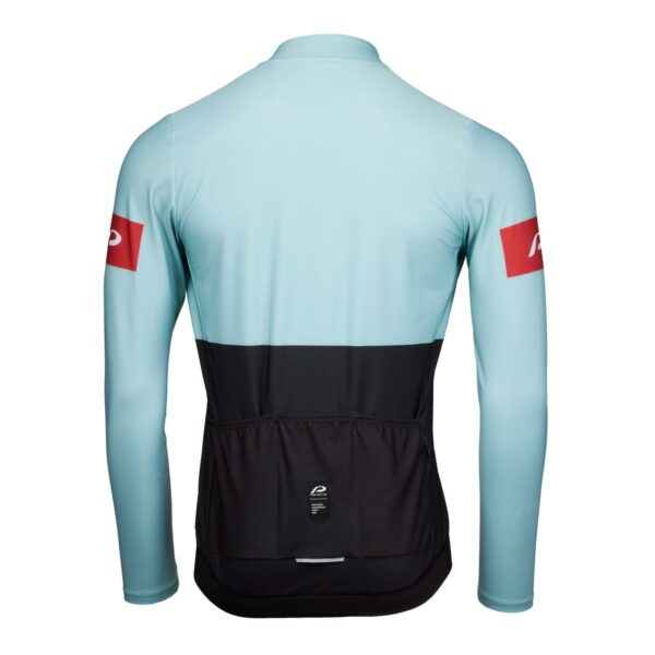 Langarmtrikot Herren P-Rush Rider in Himmelblau, Rückansicht