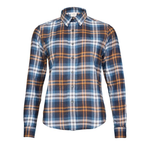 Karohemd Damen P-ROD Checker W in Blau/Dunkelblau, Vorderansicht