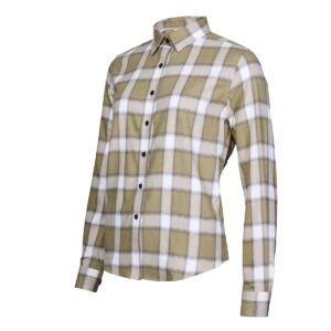 Karohemd Damen P-ROD Checker W in Khaki, Seitenansicht