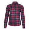 Karohemd Damen P-ROD Checker W in Schwarz/Rot, Vorderansicht