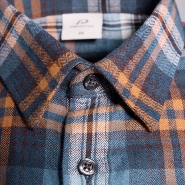 Karohemd Herren P-ROD Checker in Blau/Dunkelblau, Detailansicht 11