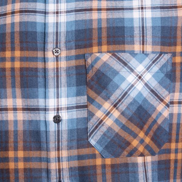 Karohemd Herren P-ROD Checker in Blau/Dunkelblau, Detailansicht 7
