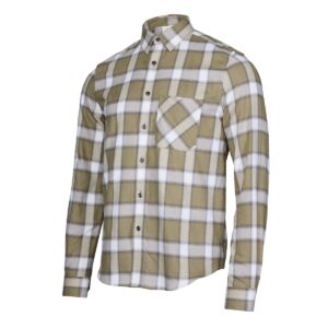 Karohemd Herren P-ROD Checker in Khaki, Seitenansicht