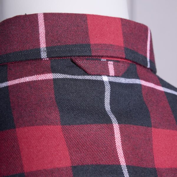 Karohemd Herren P-ROD Checker in Schwarz/Rot, Detailansicht 1