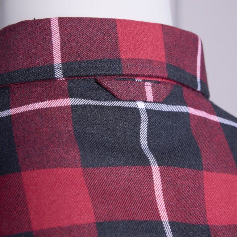 Karohemd Herren P-ROD Checker in Schwarz/Rot, Detailansicht 1