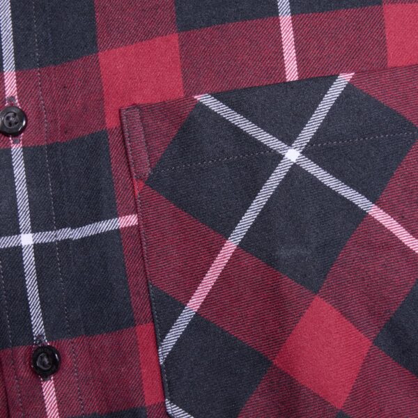 Karohemd Herren P-ROD Checker in Schwarz/Rot, Detailansicht 15