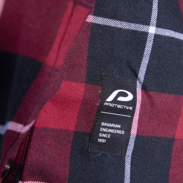 Karohemd Herren P-ROD Checker in Schwarz/Rot, Detailansicht 5
