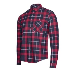 Karohemd Herren P-ROD Checker in Schwarz/Rot, Seitenansicht