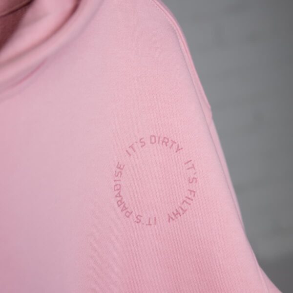 Hoodie Unisex P-Jack D. in Zartrosa, Detailansicht 3