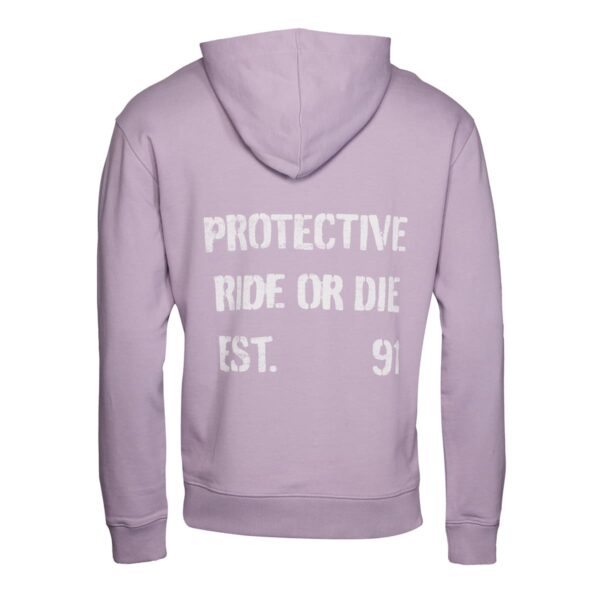 Hoodie Unisex P-Jack D. in Violett, Rückansicht