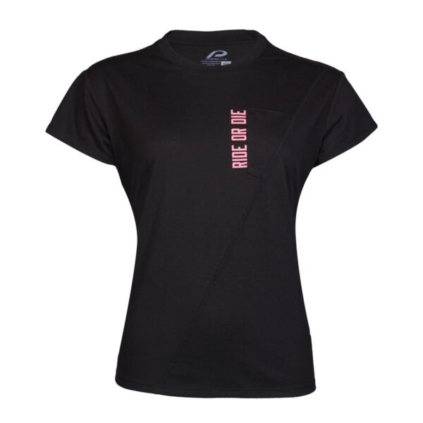 Funktionsshirt Damen P-Wildwood W in Schwarz, Vorderansicht