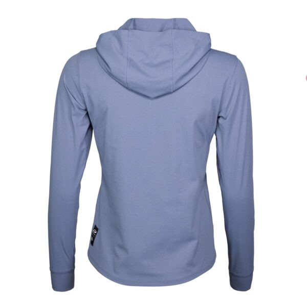 Hoodieshirt Damen P-Hollow Sky W in Stahlblau, Rückansicht