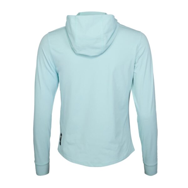 Hoodieshirt Damen P-Hollow Sky W in Soft Teal, Rückansicht