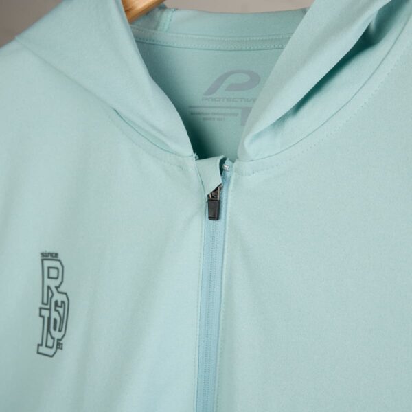 Hoodieshirt Damen P-Hollow Sky W in Soft Teal, Detailansicht 1