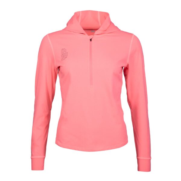 Hoodieshirt Damen P-Hollow Sky W in Thrift Pink, Vorderansicht