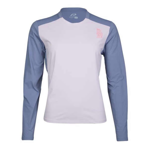 Langarmshirt Damen P-Gambler W in Stahlblau, Vorderansicht