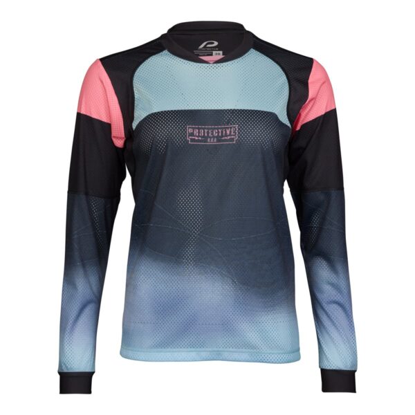 Langarmshirt Damen P-Neon Moon W in Schwarz, Vorderansicht