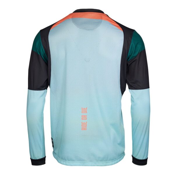 Langarmshirt Herren P-Neon Moon in Soft Teal, Rückansicht