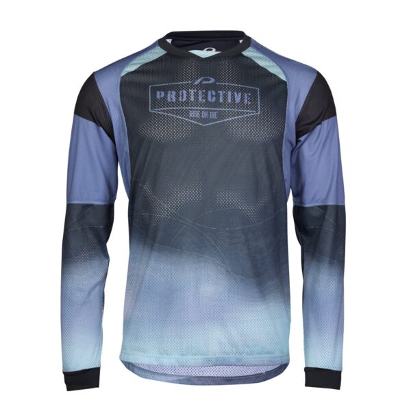 Langarmshirt Herren P-Neon Moon in Schwarz, Vorderansicht