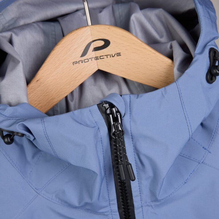 Regenjacke Herren P-Space Age in Stahlblau, Detailansicht 1
