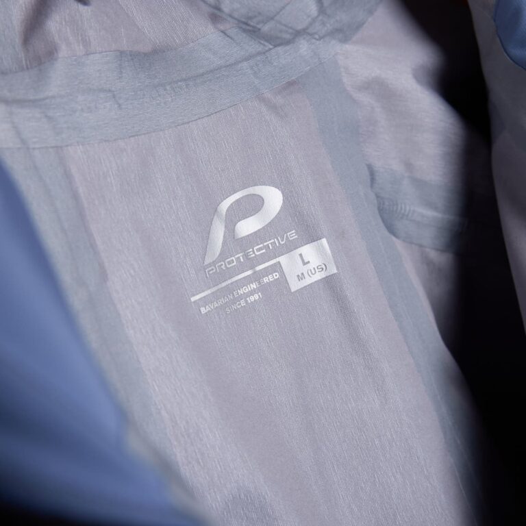 Regenjacke Herren P-Space Age in Stahlblau, Detailansicht 10
