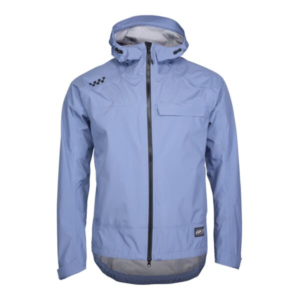 Regenjacke Herren P-Space Age in Stahlblau, Vorderansicht