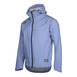 Regenjacke Herren P-Space Age in Stahlblau, Seitenansicht