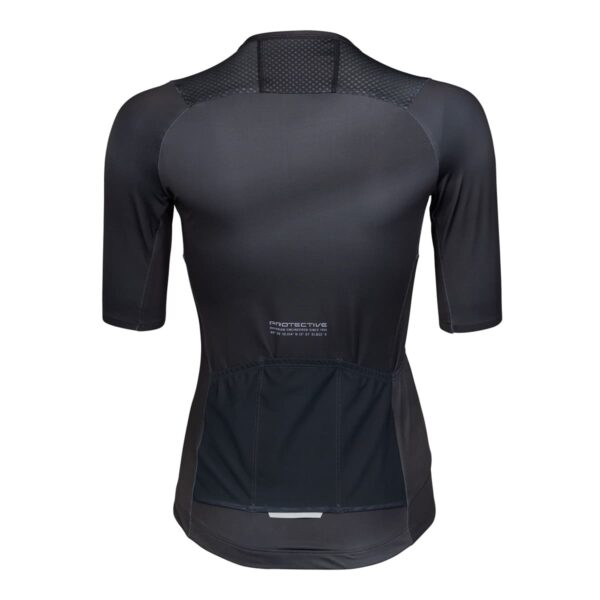 Radtrikot Damen P-Mystery W in Schwarz, Rückansicht