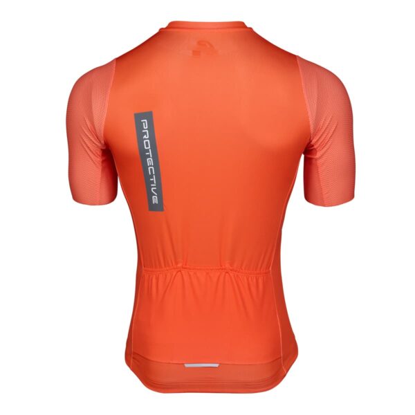 Gravel Trikot Herren P-Stone Dust in Feuerrot, Rückansicht
