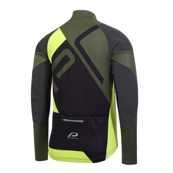 Langarmtrikot Herren P-Stain in Limette, Rückansicht