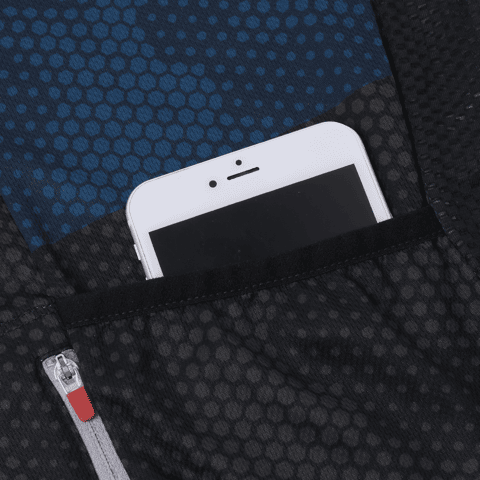 Trikot Herren P-Transform in Stahlblau, Detailansicht 1